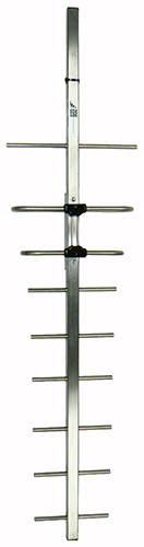 MATV 9 element dual-dipole 75 Ohm Yagi, stainless steel, 520-820MHz, specify 15 Ch, 11.5dBd – 1.2m